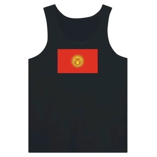 Linne - Flag of Kirgizistan - Svart - 100 % bomull - Slim fit - Blandat