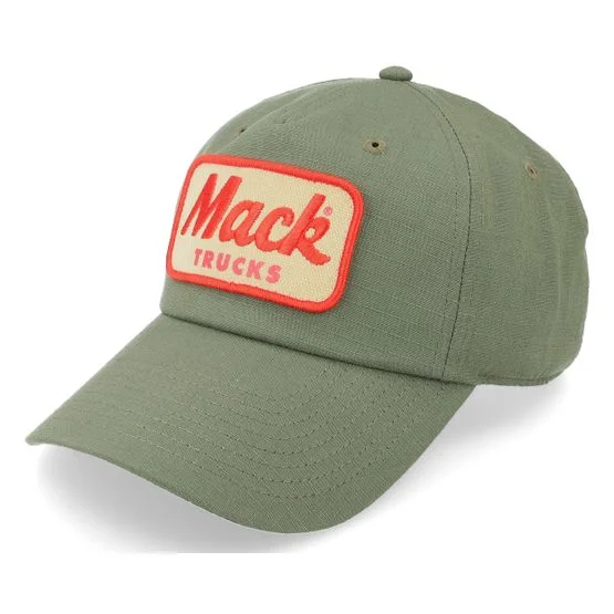 American Needle - Grønn unconstructed Caps - Mack Truck Surplus Olive Dad Cap @ Hatstore