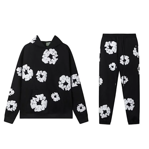 Hettegenser Sett Denim Tears Hettegenser og Buksesett - Svart - Størrelse XL