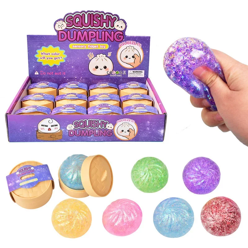 AliExpress - Mini Squishy Dumplings mit Dampfgarer-Quetschspielzeug-Set, sensorisches Fidget-Spielzeug für Erwachsene, stressabbauendes Spielzeug