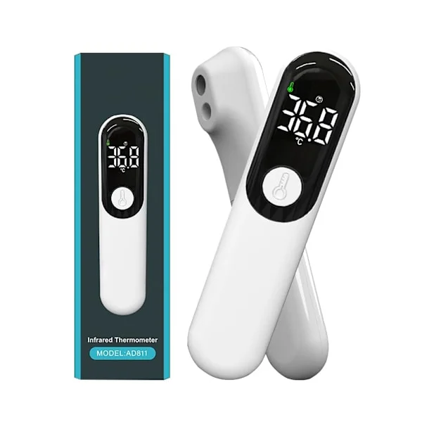 Pande termometer, pande termometer til voksne og babyer, USB genopladeligt, berøringsfrit infrarødt digitalt termometer med feberalarm, nøjagtigt og 