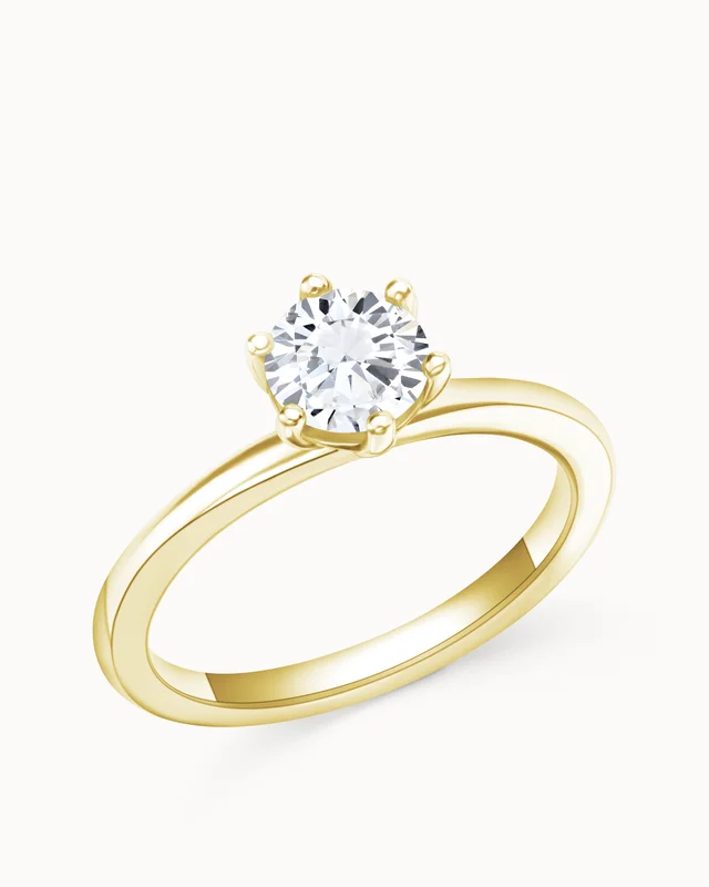 Halo Ring Hanna 18K Geel Goud - Verlovingsringen & Trouwringen van Vanbruun