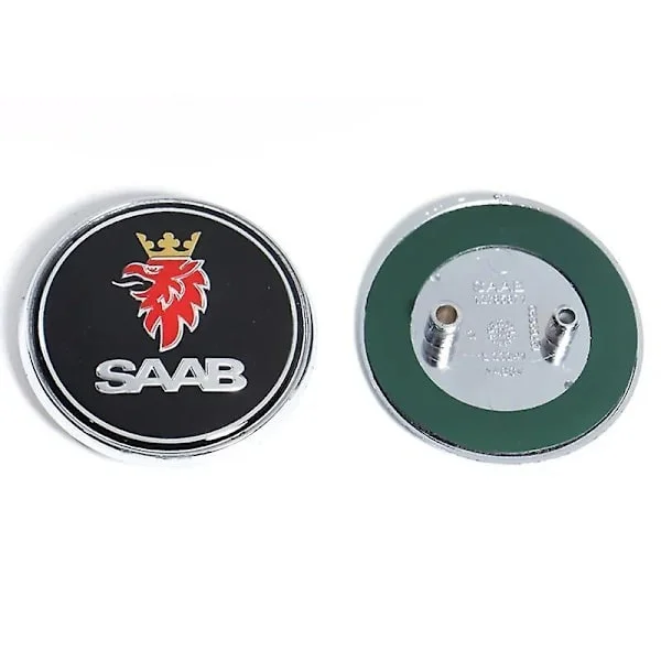 68mm Bil SAAB Front Huv Bonnett Logotyp Bakre Bagageutrymme Emblem Emblem För SAAB 9 3 9 5 9-3 9-5 Klistermärke Tillbehör