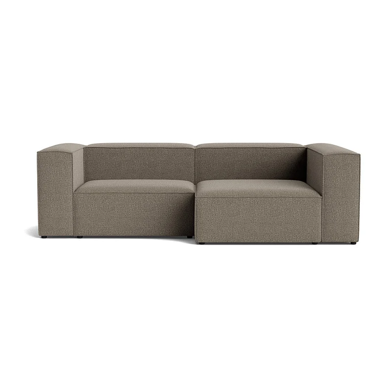 Lissabon Chaiselong Sofa, Højrevendt, Slidstærk & Blød - Nordic Grå - 260x130x72cm - Sofa med Krydsfiner Ramme, Perfekt til Stuen