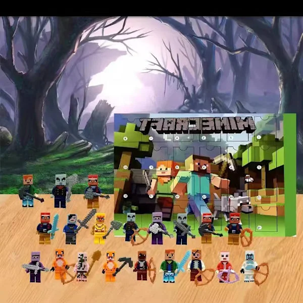 Het 2025 Adventskalender Minecraft, 24 Dagars Nedräkningskalender, Adventskalender Överraskningspresent för Barn