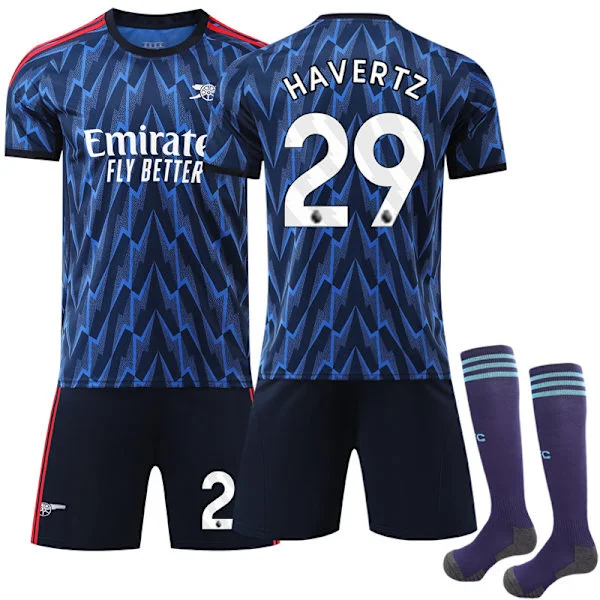 【YD】25-26 Arsenal bortetrøye med sokker for barn og voksne 29#HAVERTZ