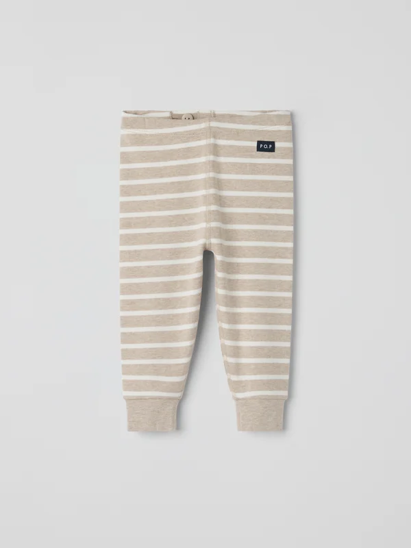 Polarn O. Pyret - Leggings striped baby - brown - Size: 50 - Children's clothing 0-1 Months