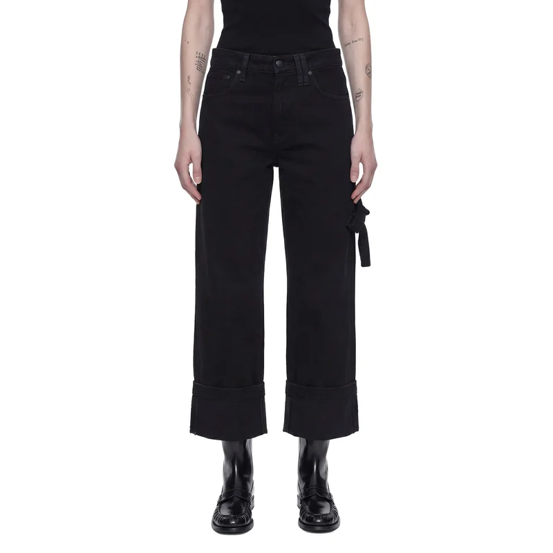 Cropped Straight Leg Jeans