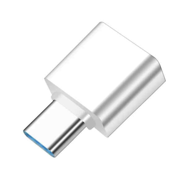 Mobiltelefon USB-minnepinne usb2.0 OTG-adapter - usb2.0 til type-c adapter - Android-konverter Type-C grensesnitt Hvit Lang