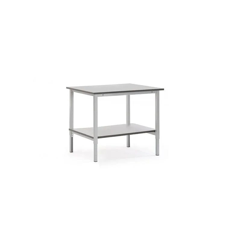 Height adjustable workbench MOTION + bottom shelf, manual, 1200x800 mm