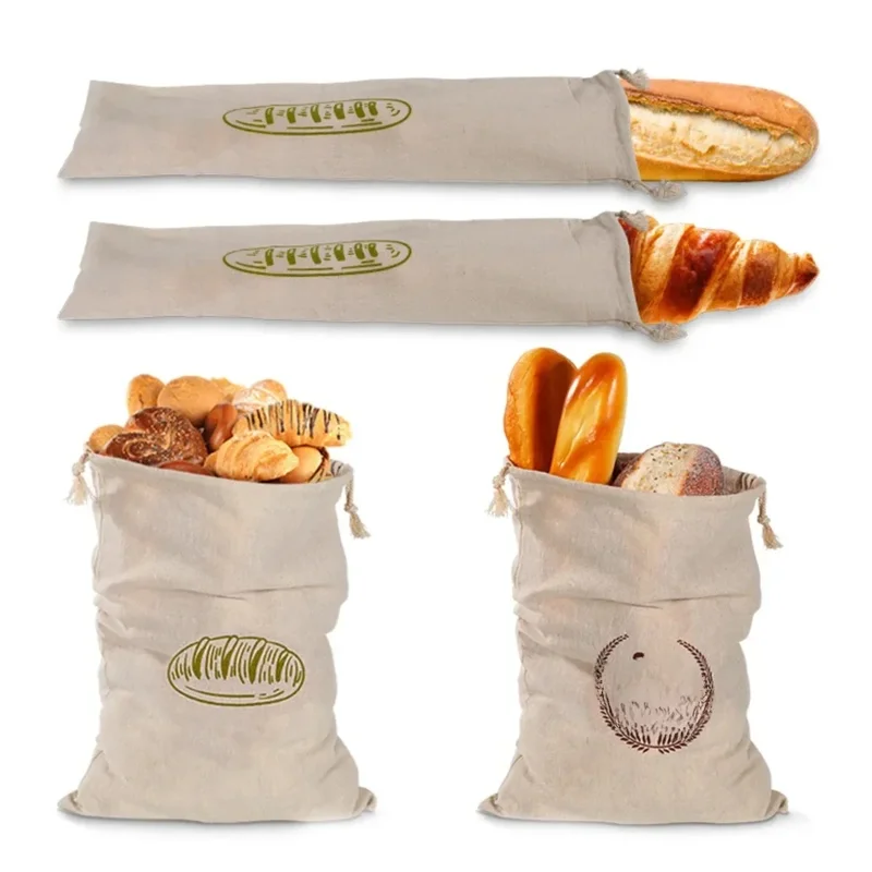 AliExpress - Linnen broodzakken Herbruikbare tas met trekkoord voor brood Zelfgemaakte ambachtelijke broodopbergtas Linnen broodzakken voor stokbrood