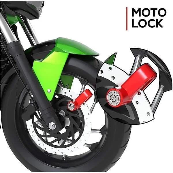 Lås - Kraftig blokk tyverisikring skivebrems rotor hjullås for motorsykkel sykkel scooter