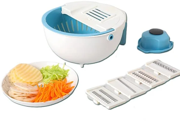 22x25x12cm - Multifunctional - Potato Slicer - Vegetable - Fruit Slicer - With - Drainage Basket - Vegetable Slicer - Home Kitchen