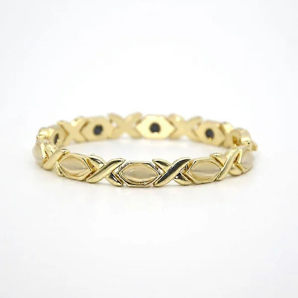 Mode Kvinders Krystal Armbånd Guld Og Sølv Rose Guld Farve Armbånd Vægttab Magnetisk Terapi Armbånd Sundhedssmykker YA0501-5