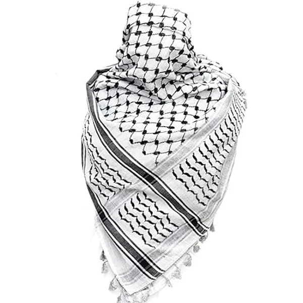 Palestinaskjerf, Keffiyeh, Arafat Hatta, bredt med dusker, Shemagh Keffiyeh Arabisk hundetannmønster Unisex Skjerf Yl