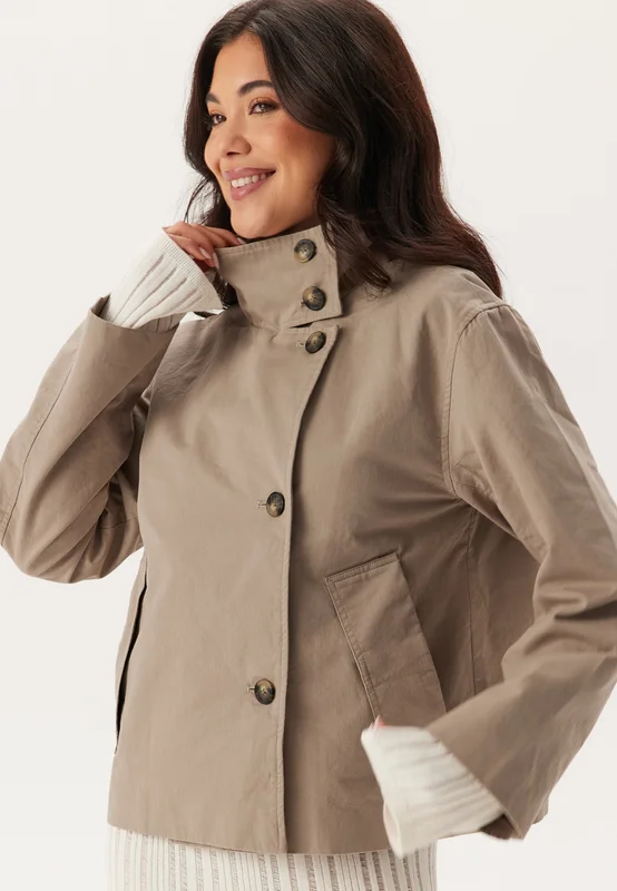 Object Collectors Item - Objgro Re Short Jacket - Desert Taupe - Vårjacka