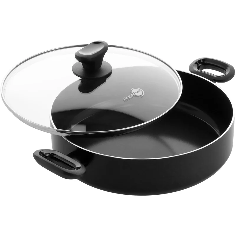 Greenpan Torino traktørpanne 28 cm med lokk' - 'Svart
