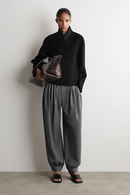 COS Women's Structured Double Faced Wool Jacket in Black