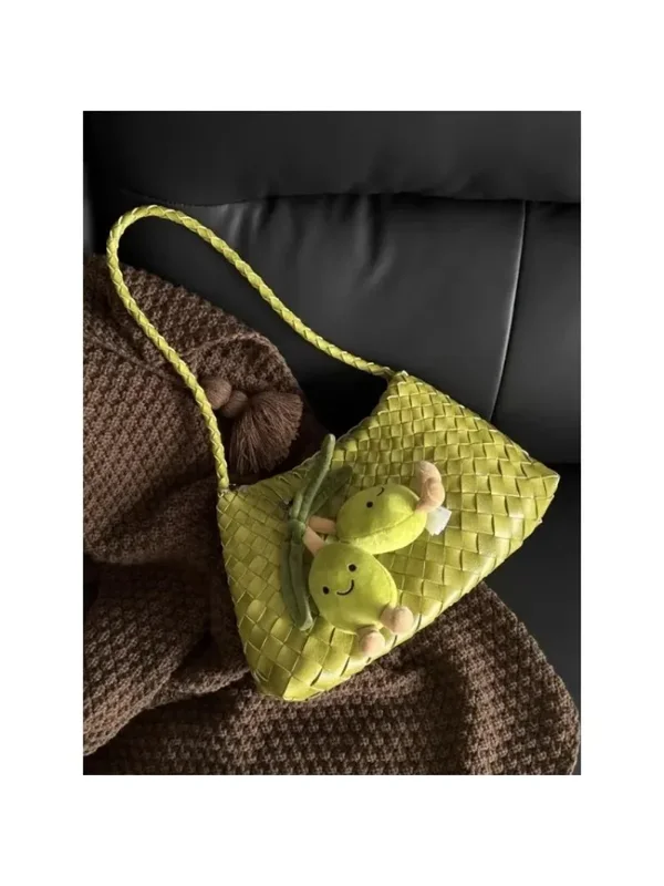 AliExpress - Handgefertigte Korbtasche Luxus-Unterarmtasche mit Einzelgriff 2025 Neuer Stil Lässige Dumpling-Form aus Synthetikleder