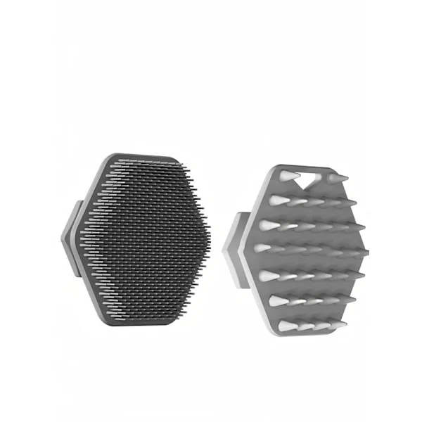 Silicone Beard Brush for Men, Silicone Facial Cleansing Brush, Deep Cleansing and Exfoliation, Clears Pores and Hair Care Grey