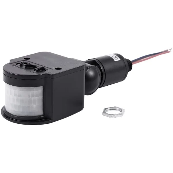 12V DC Utomhus PIR Automatisk Infraröd Rörelsesensor Brytare för LED-lampa, Svart