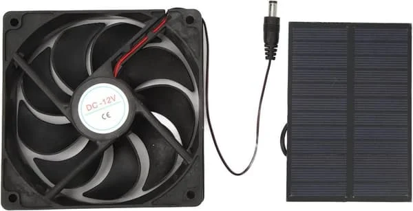 12V Bærbar Solcelle-vifte 3W for Drivhus Innendørs Utendørs Loft Skur Camping Båt Bobil Dyrehus