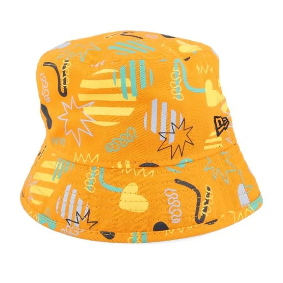 New Era - Orange bucket Hat - Kids Toddler All Over Print Papaya Bucket @ Hatstore