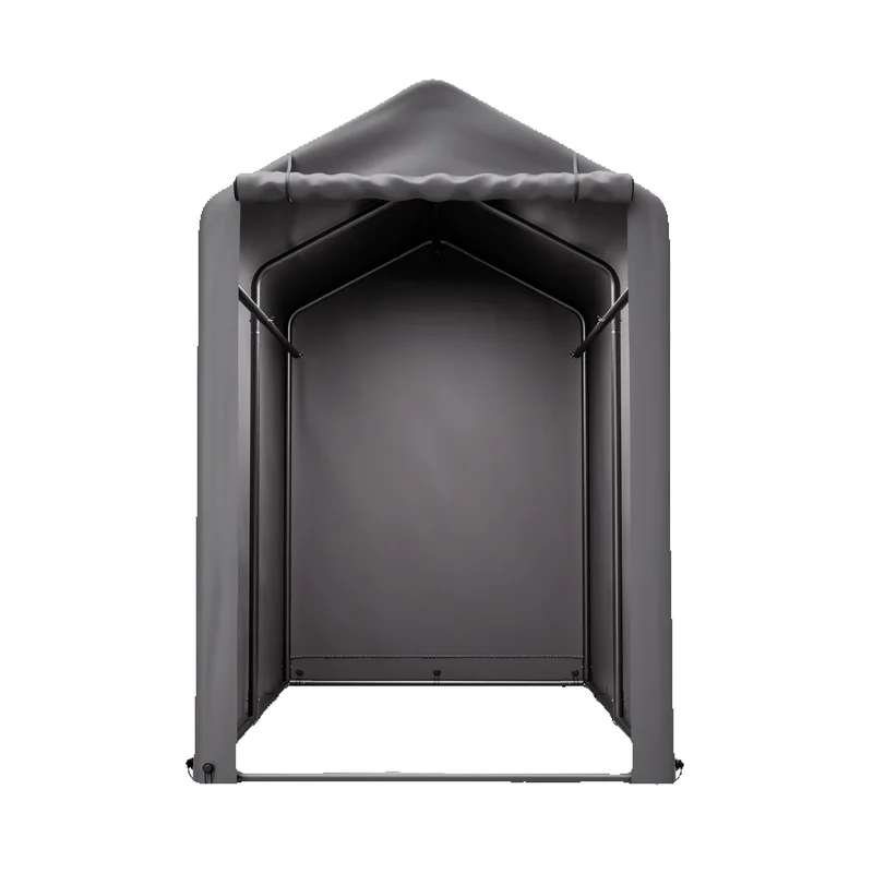 AliExpress - Fahrradgarage 187 x 100 x 160 cm dunkelgrau, Fahrradunterstand mit PE-Plane und pulverbeschichtetem Stahlgestell, Gerätegarage für Garten