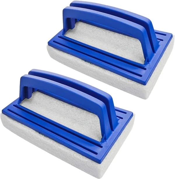 2-pack poolsvampborste, poolrengöring, handskrubb, poolborste med handtag, svampsuddgummi, vattenlinjeborste med handtag, dammborste, rengör