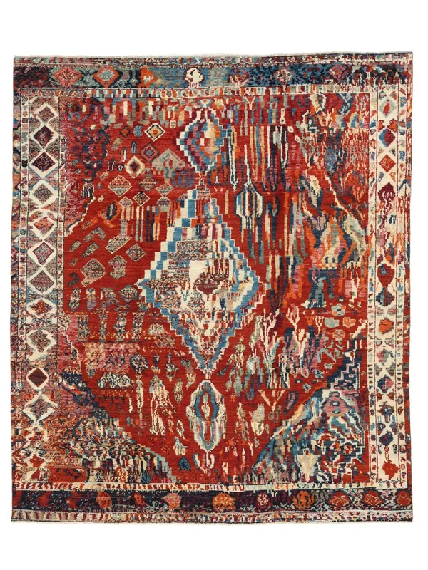 Medallion Large Berber Colourful Rug 253X294 Wool