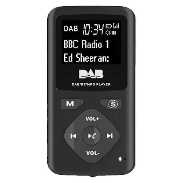 DAB/DAB+ Digitaalinen Radio Bluetooth 4.0 Henkilökohtainen Tasku FM Mini Kannettava Radio Kuulokkeet Mp3 -usb
