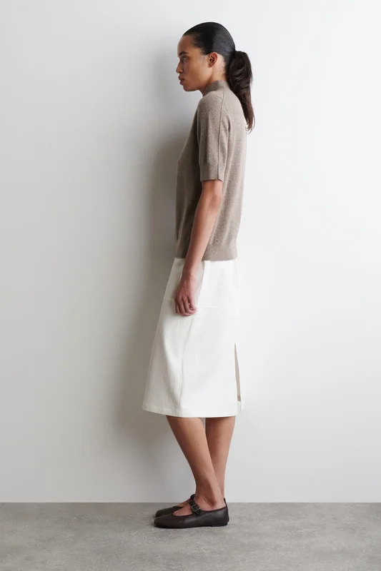 COS Women's Cotton Pencil Skirt in White