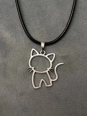 Katt halsband silver imitation