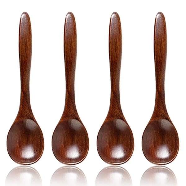 Puiset lusikat, lusikat puiset lusikat keittoon, setti, 15 cm