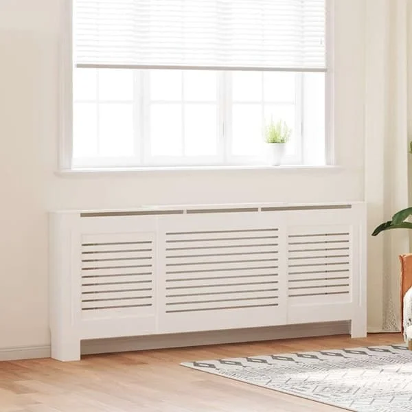 vidaXL Elementskydd MDF vit 205 cm