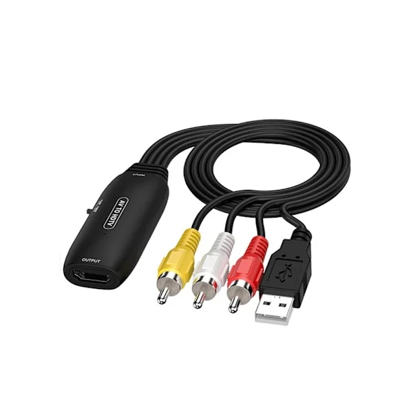 【YD】AV to HDMI Converter Cable - RCA Composite to HDMI Adapter with USB Power