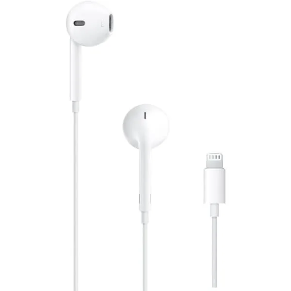 Apple EarPods Lightning-liittimellä, alkuperäiset langalliset kuulokkeet iPhonelle, sisäänrakennettu mikrofoni ja kaukosäädin, selkeä äänenlaatu