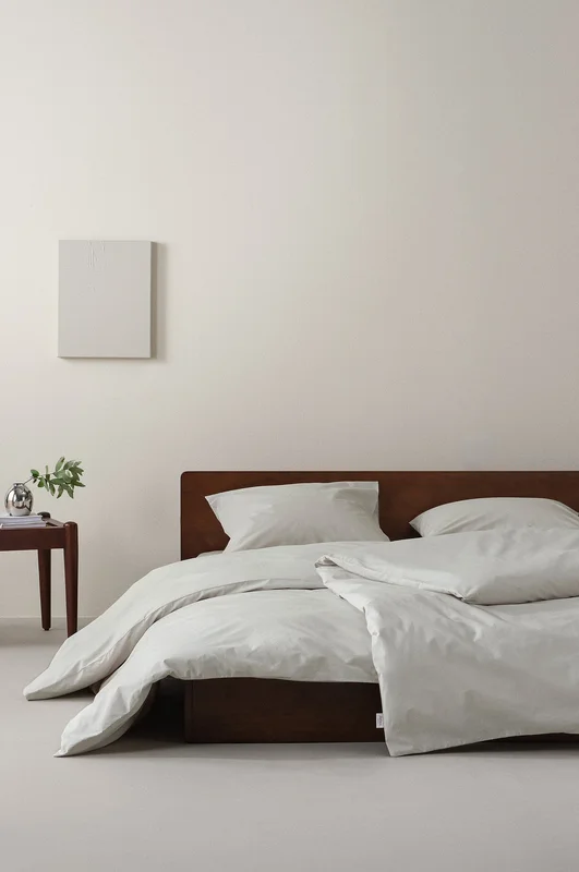 Jotex - Percale Påslakanset Enkelsäng - Ekologisk Ljusbeige ZACK - Köp Enkelsäng hos Jotex