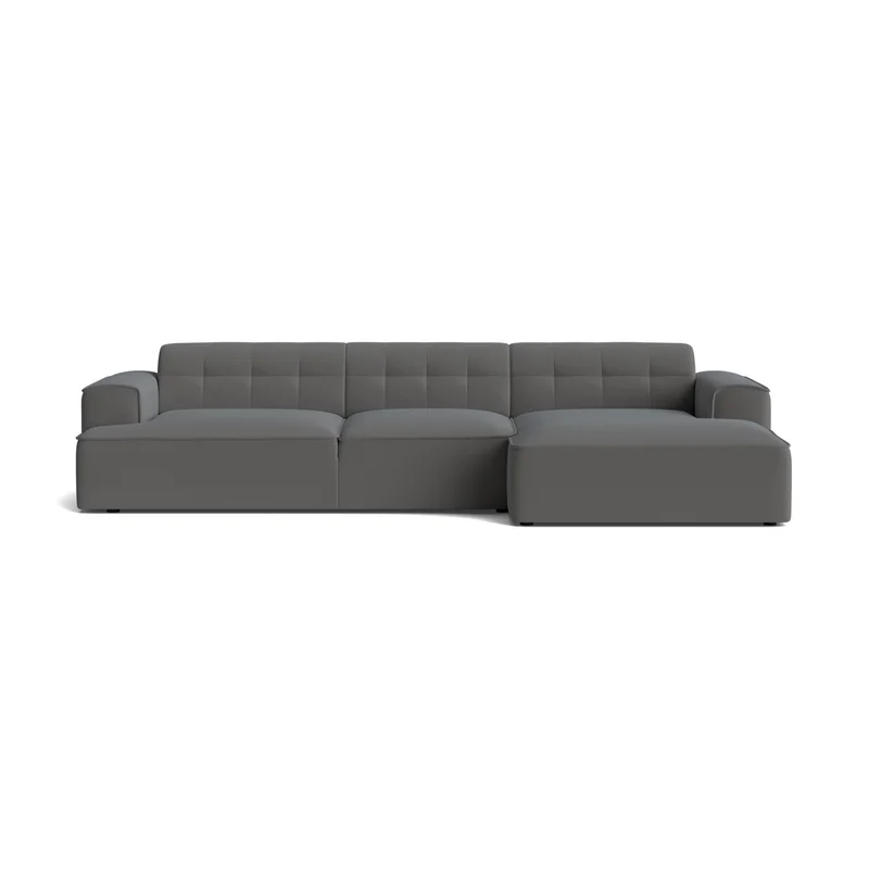 Marbella XL chaiselong sofa, højrevendt, Lisboa Antracit - Stor Chaiselong Sofa - 322x145x75cm - Komfortabel & Stilfuld Sofa, chaiselong