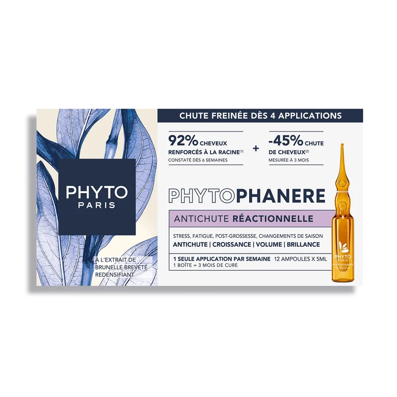 Phyto Trattamenti Specifici PHYTOPHANERE Antichute Réactionnelle 12x5ml - Trattamento Anticaduta Capelli