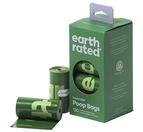 Earth Rated hundbajspåsar, Lavendel, 120 st