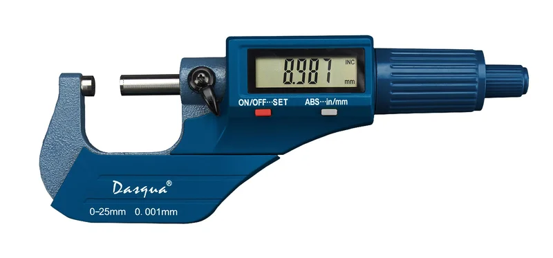 Dasqua 495174 Mikrometer digital, udvendig 0-25 mm, Måleinstrument