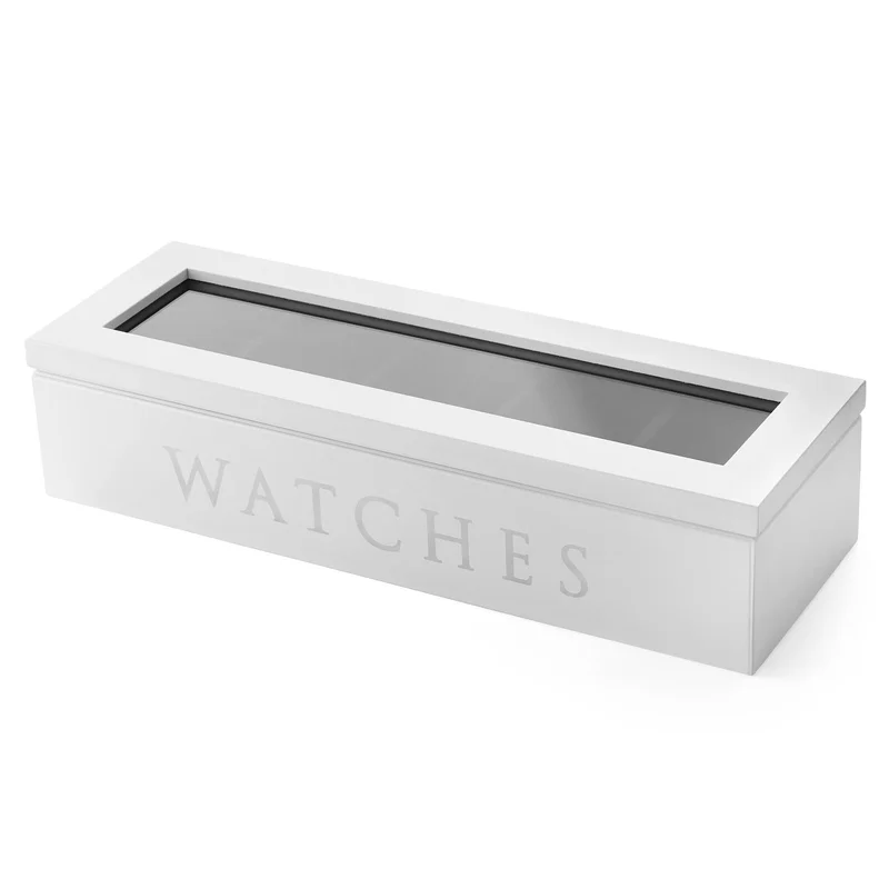 Scatola porta orologi bianca in legno - 5 orologi per uomini - Scatole porta orologi