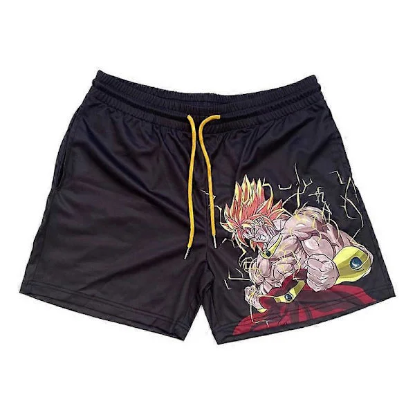 Anime Shorts Sommer Strand Badeshorts Herre Shorts Herre Strandtøj Sport Gym Shorts Løse Casual Hurtigtørrende Korte Bukser