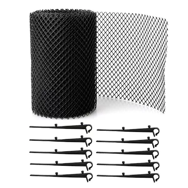 6 meter rännskydd för hem, carport, stall med 10 klämmor Kan klippas till storlek och väderbeständig 1 styck - Antracit