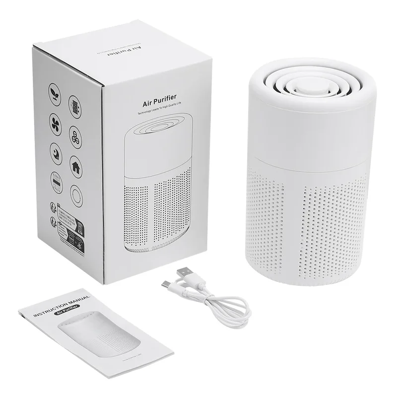 AliExpress - Haushalt Luftreiniger Tragbare Luft Reiniger Mini Desktop Luftreiniger Mit HEPA-Filter Lufterfrischer Luft Reiniger Für Home Office