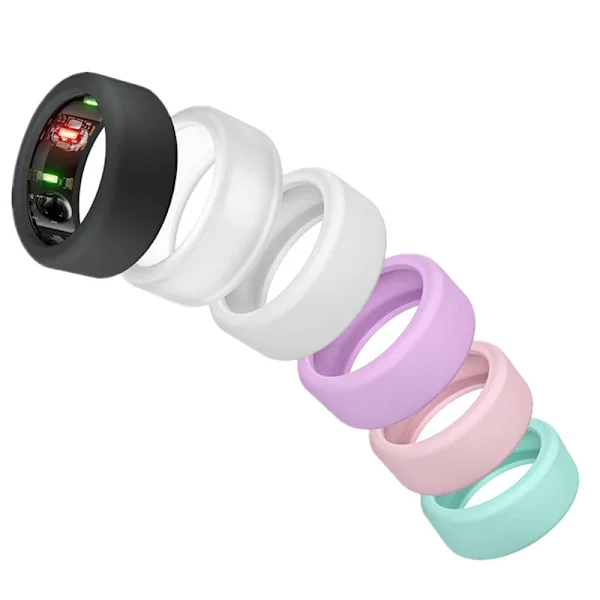 Ringdeksel for Oura Ring Gen 4/Gen 3, Anti-ripe Elastisk Silikon Oura Ring Beskyttelse for Menn Kvinner Trening Gym