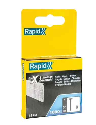 Rapid Nr 8 Dykkert rustfri 30 mm, 1000-pakning, Innfesting