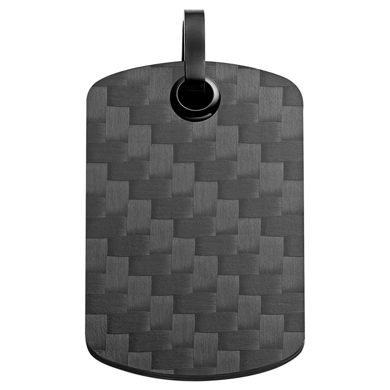 Panther | Pendentif plaque militaire en Fibre de Carbone Noir pour hommes - Pendentifs pour colliers