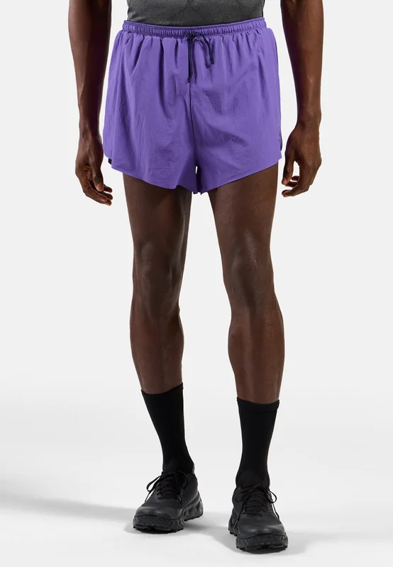 Odlo Zeroweight 3 inch hardloopshort met split 2.0 voor heren, XL, paars